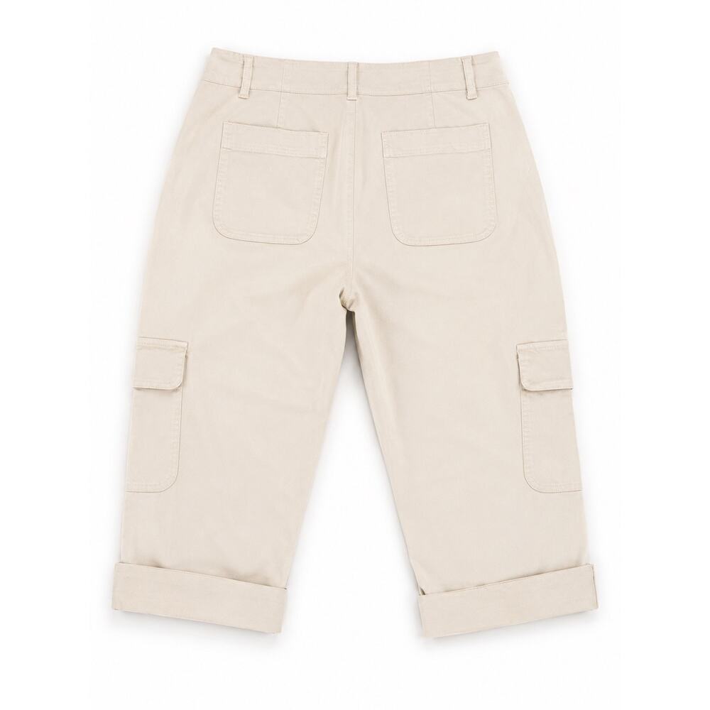 Liverpool Tan Cargo 3/4 Pants Sz 14/32 Womens Utility Gorpcore Outdoors Staple - Picture 2 of 4